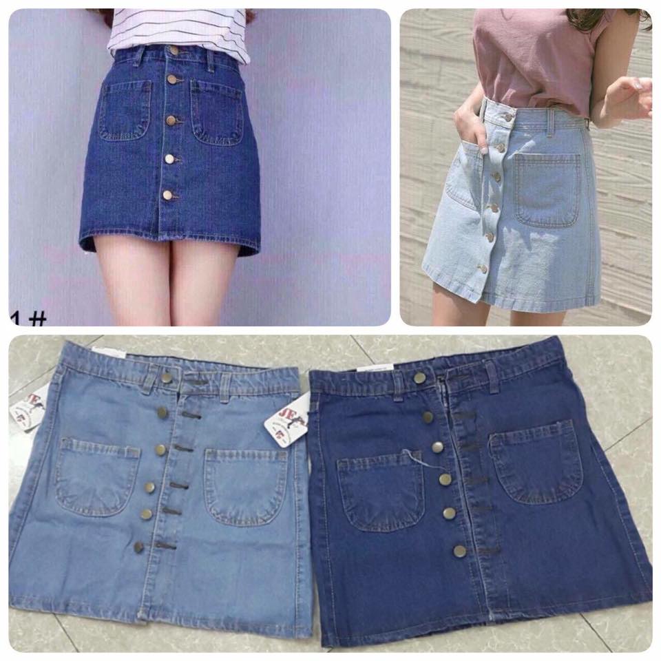 Chân váy bò khuy dọc Giá bán: 160.000đ