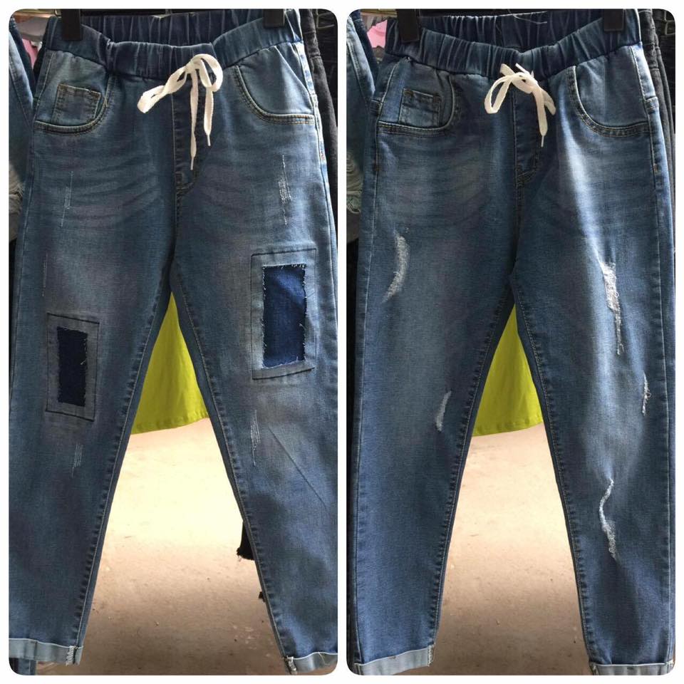 Quần bò baggy cạp chun Quần bò baggy cạp chun Giá bán: 220.000đ