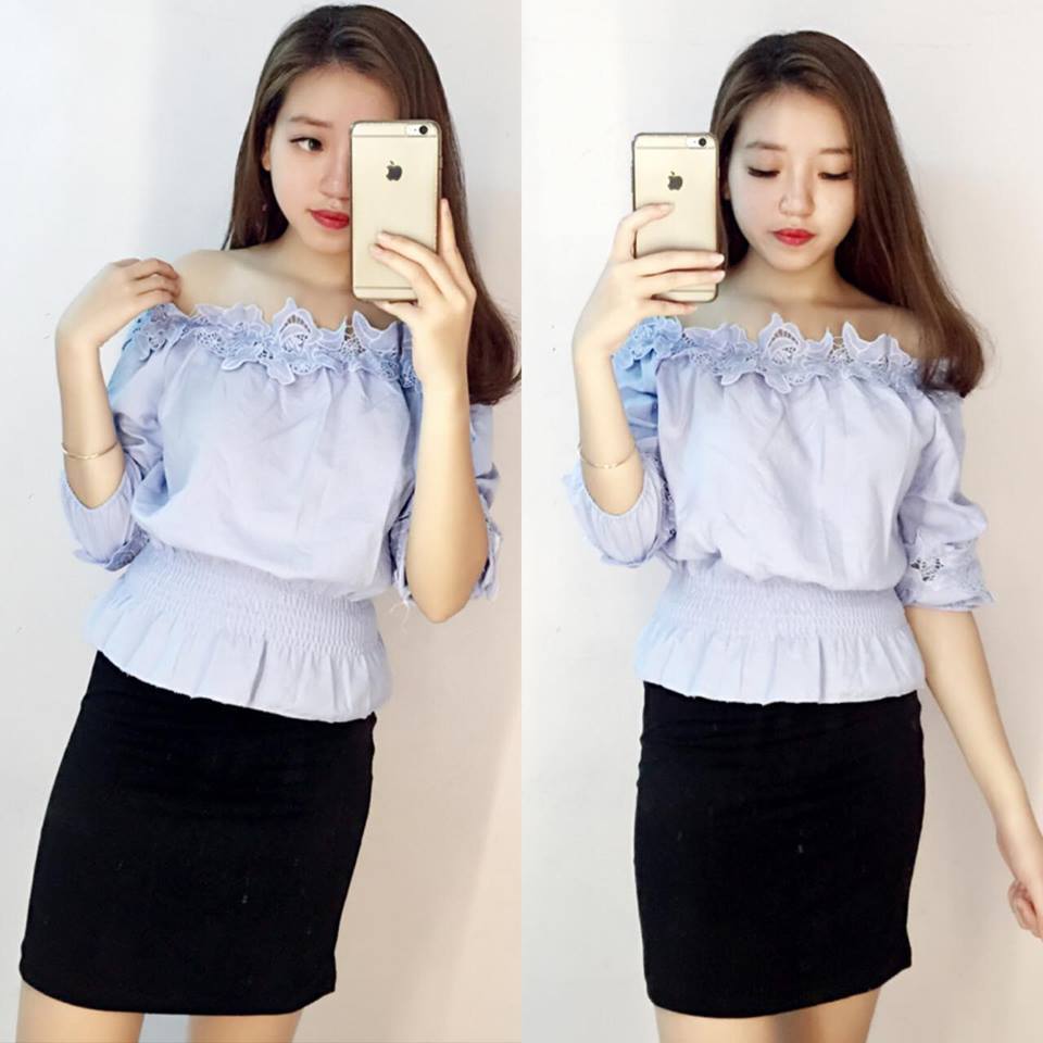 Áo thô trễ vai ren Giá bán: 130.000đ