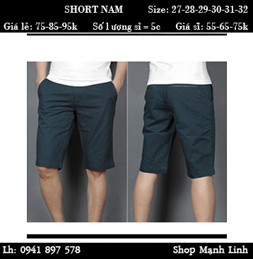 Quần Short Nam Giá bán: 85.000đ
