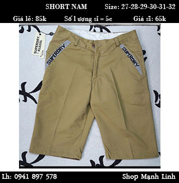 Quần Short Nam Giá bán: 85.000đ