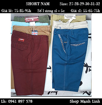 Quần Short Nam Giá bán: 95.000đ