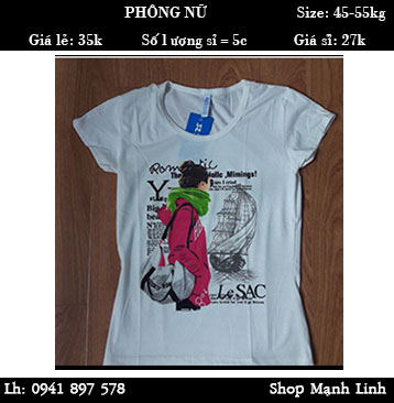 Áo phông Nữ Giá bán: 35.000đ