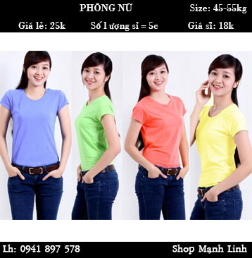Áo phông Nữ Giá bán: 25.000đ