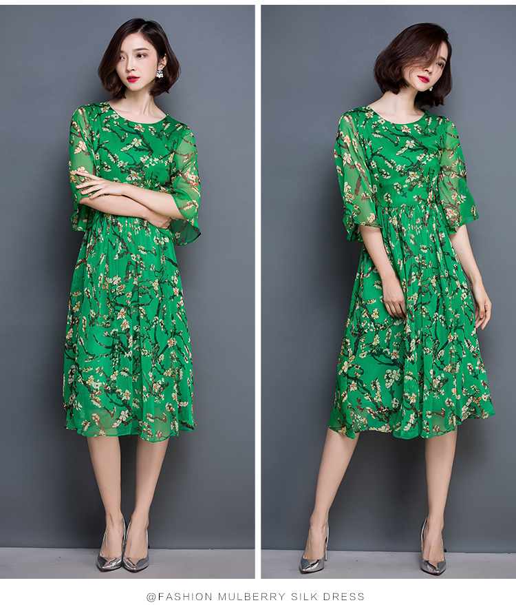 Đầm voan hoa đào kèm thắt lưng – DV2530 Giá bán: 505.000đ