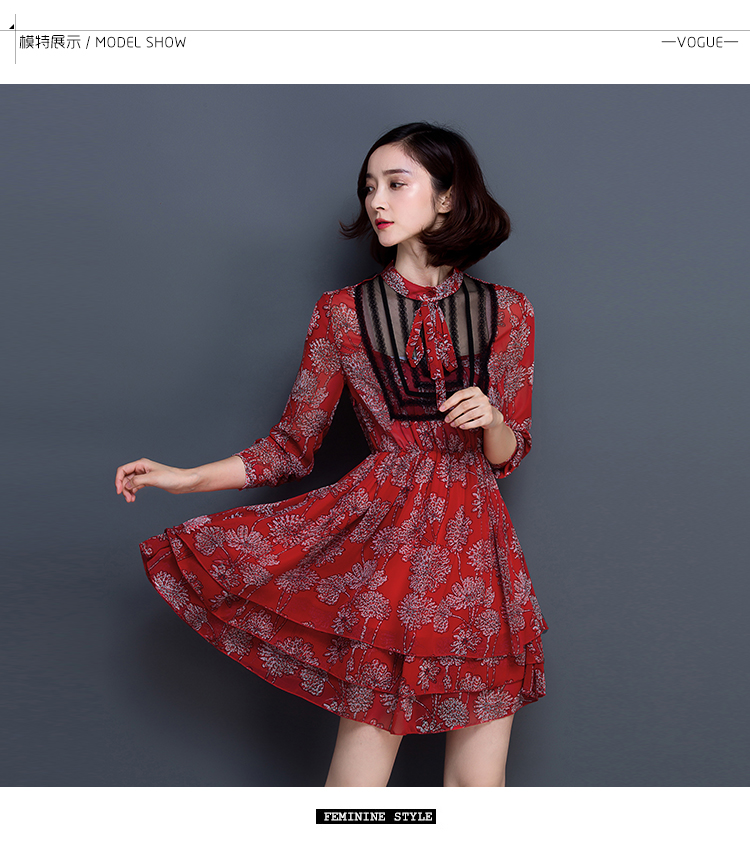 Đầm voan 2 lớp cổ trụ thắt nơ – DV2531 Giá bán: 500.000đ