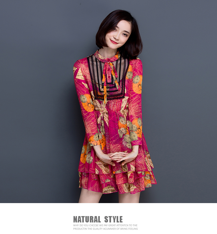 Đầm voan 2 lớp cổ trụ thắt nơ – DV2531 Giá bán: 500.000đ