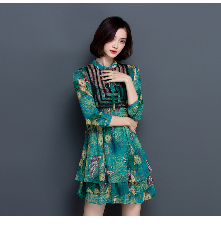 Đầm voan 2 lớp cổ trụ thắt nơ – DV2531 Giá bán: 500.000đ