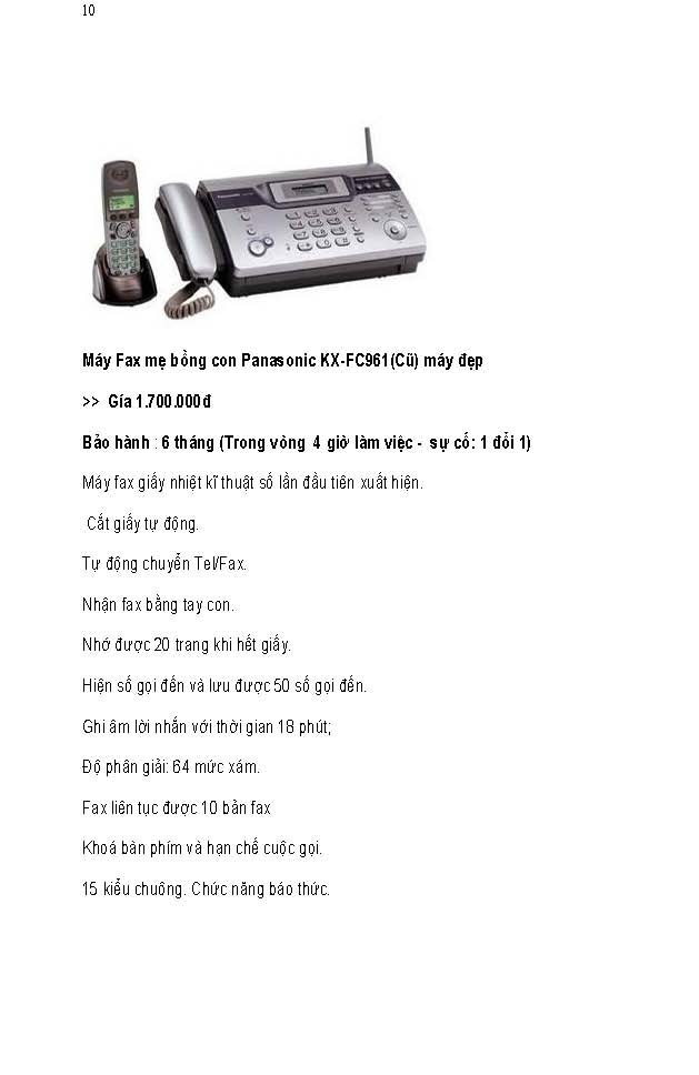 Máy fax cũ các loại Giá bán: 1.000.000đ