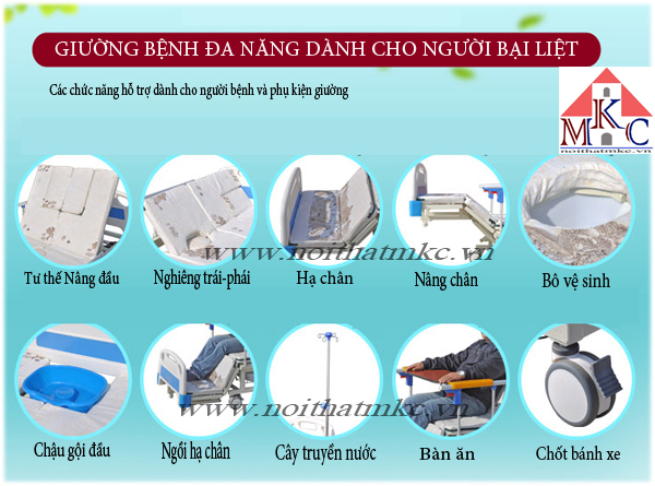 GIƯỜNG BỆNH NHÂN ĐIỀU KHIỂN BẰNG ĐIỆN KẾT HỢP TAY QUAY  Giá bán: 24.750.000đ