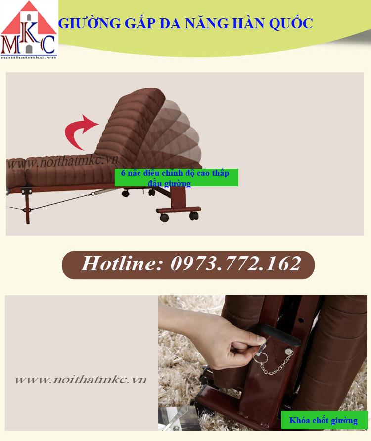 GIƯỜNG GẤP ĐA NĂNG HÀN QUỐC  Giá bán: 2.950.000đ