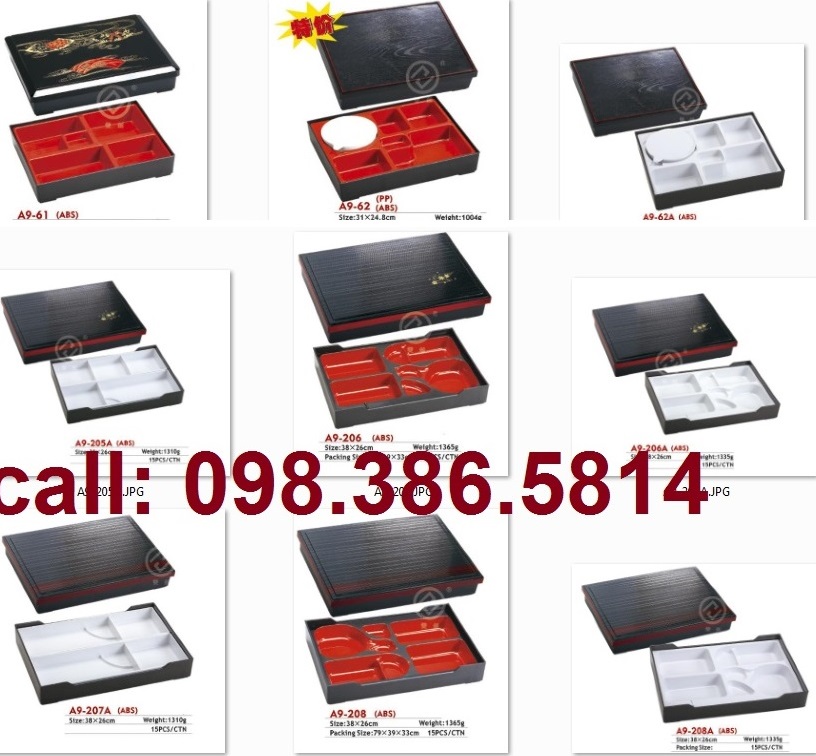Khay cơm bento, đồ dùng nhà hàng Nhật Giá bán: 135.000đ