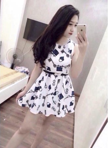 Đầm xòe nữ in họa tiết dễ thương DU11701 Giá bán: 65.000đ