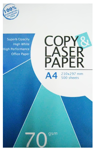  Giấy Copy laser, A4-70 ( Box / 5 Ream) Giá bán: 285.000đ