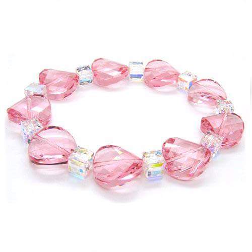 LT006-Lắc tay pha lê hạt bánh phồng hồng Giá bán: 485.000đ