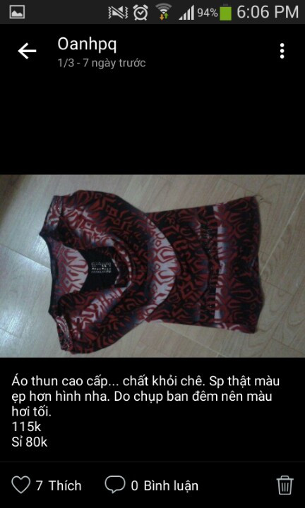 áo hotgirl Giá bán: 95.000đ