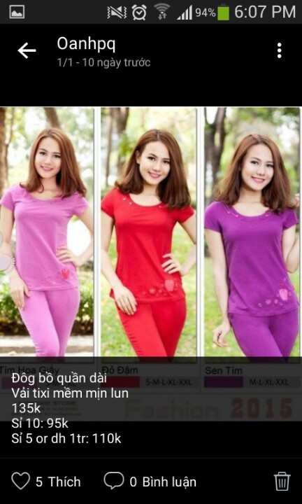 đồ bộ Giá bán: 110.000đ