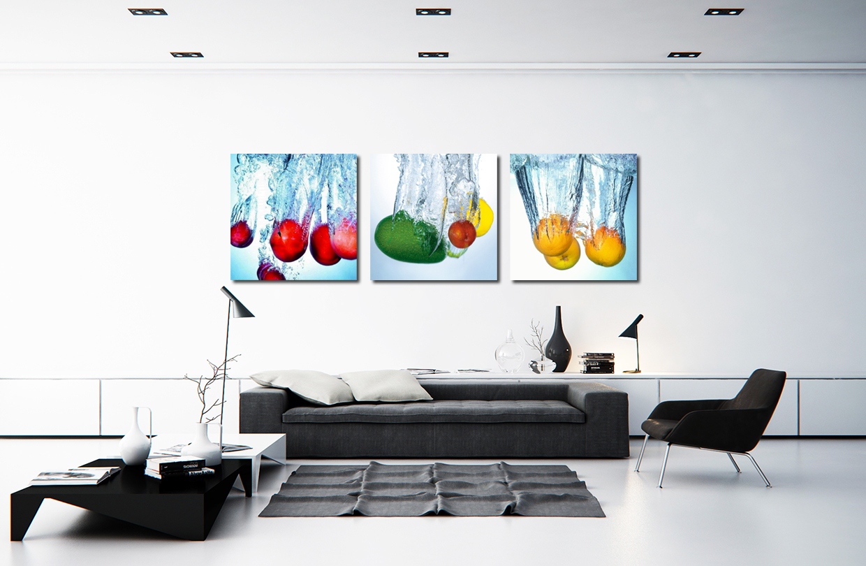 Tranh nhà bếp nghệ thuật nước DH1234A (kích thước 120x40cm) Giá bán: 400.000đ