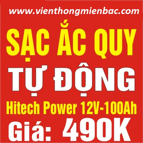 Máy Sạc ắc quy tự động Hitech Power 12V-100Ah Máy Sạc ắc quy tự động Hitech Power 12V-100Ah Giá bán: 490.000đ