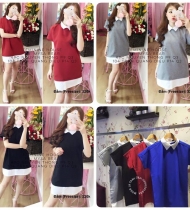 Váy phối vạt trắng