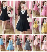 Váy thiết kế thắt nơ cổ xinh xắn