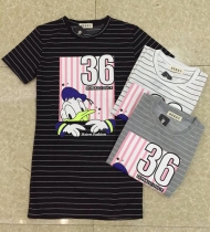 Váy kẻ in hình hoạt hình