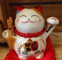 Mèo ôm xô tiền vô như nước