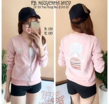 Áo khoác xốp cô gái thắt bính (hàng nhập) 