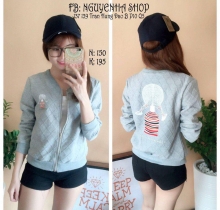 Áo khoác xốp cô gái thắt bính (hàng nhập) 