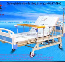 GIƯỜNG BỆNH NHÂN ĐA NĂNG 5 TAY QUAY - MÃ KT-GB02