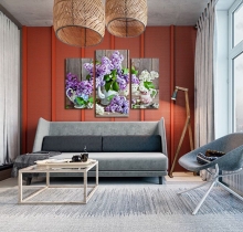 Tranh bộ những bình Hoa DH1246A (kích thước 80x60cm) Tranh bộ những bình Hoa DH1246A (kích thước 80x60cm)