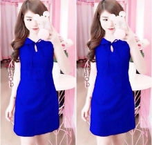 Đầm suông nữ khoét giọt nước DU11704