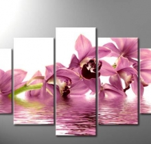 Tranh đồng hồ Lan ánh nước Dh1233A (kích thước 150x90cm)